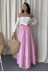 Kurdale Detaylı Pembe Etek AY329