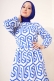 Labirent Desen Elbise Saks AY2380