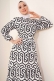 Labirent Desen Elbise Siyah AY2380