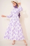 Monogram Desen Elbise Lila AY2380