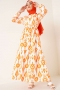 Monogram Desen Elbise Oranj AY2380
