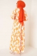 Monogram Desen Elbise Oranj AY2380