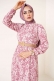 Hasır Kemer Bürümcük Elbise Magenta AY2166
