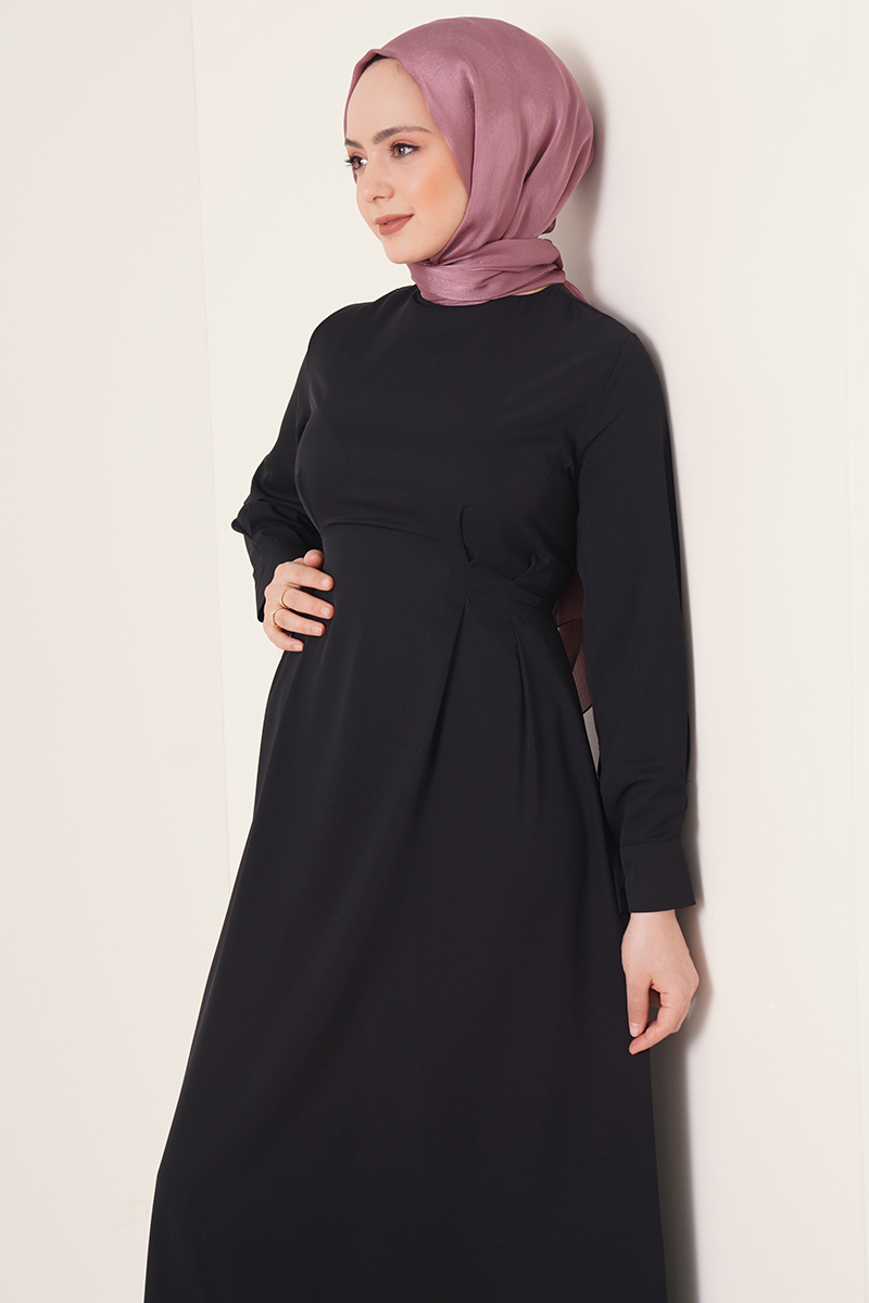 Beli Pensli Siyah Elbise AY3662