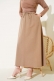 Bel Lastikli Cepli Gabardin Etek Camel AY3768