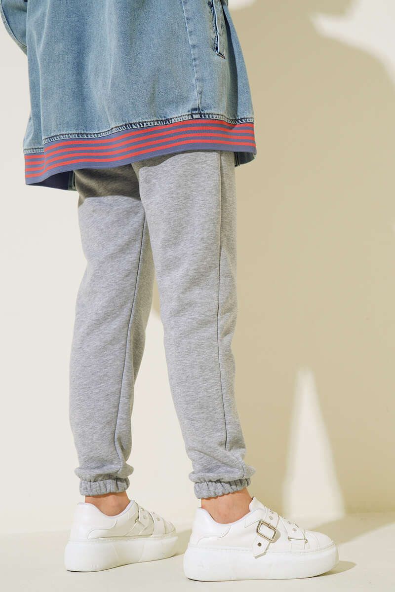 Üç İplik Jogger Pantolon Gri AY3958