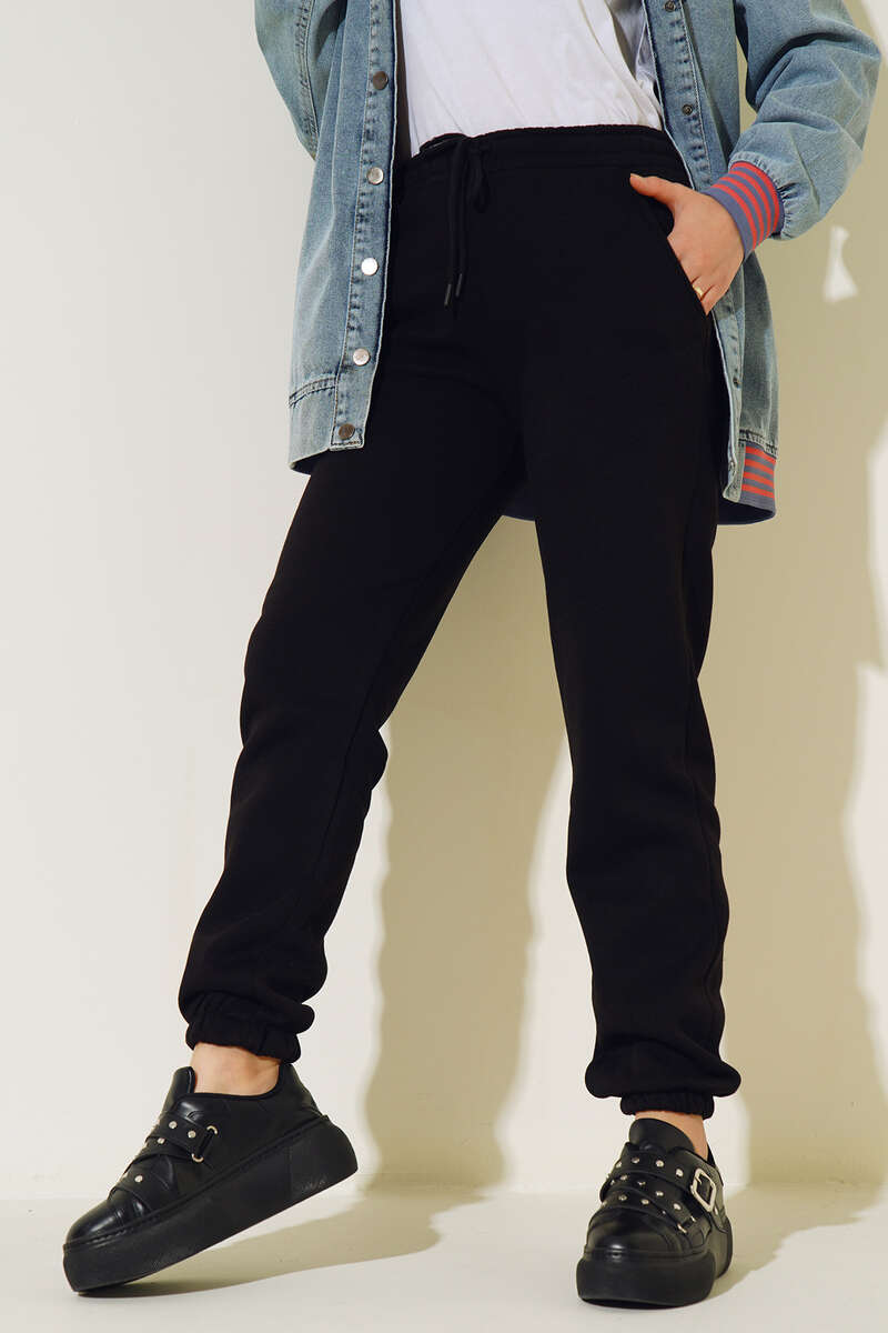 Üç İplik Jogger Pantolon Siyah AY3958