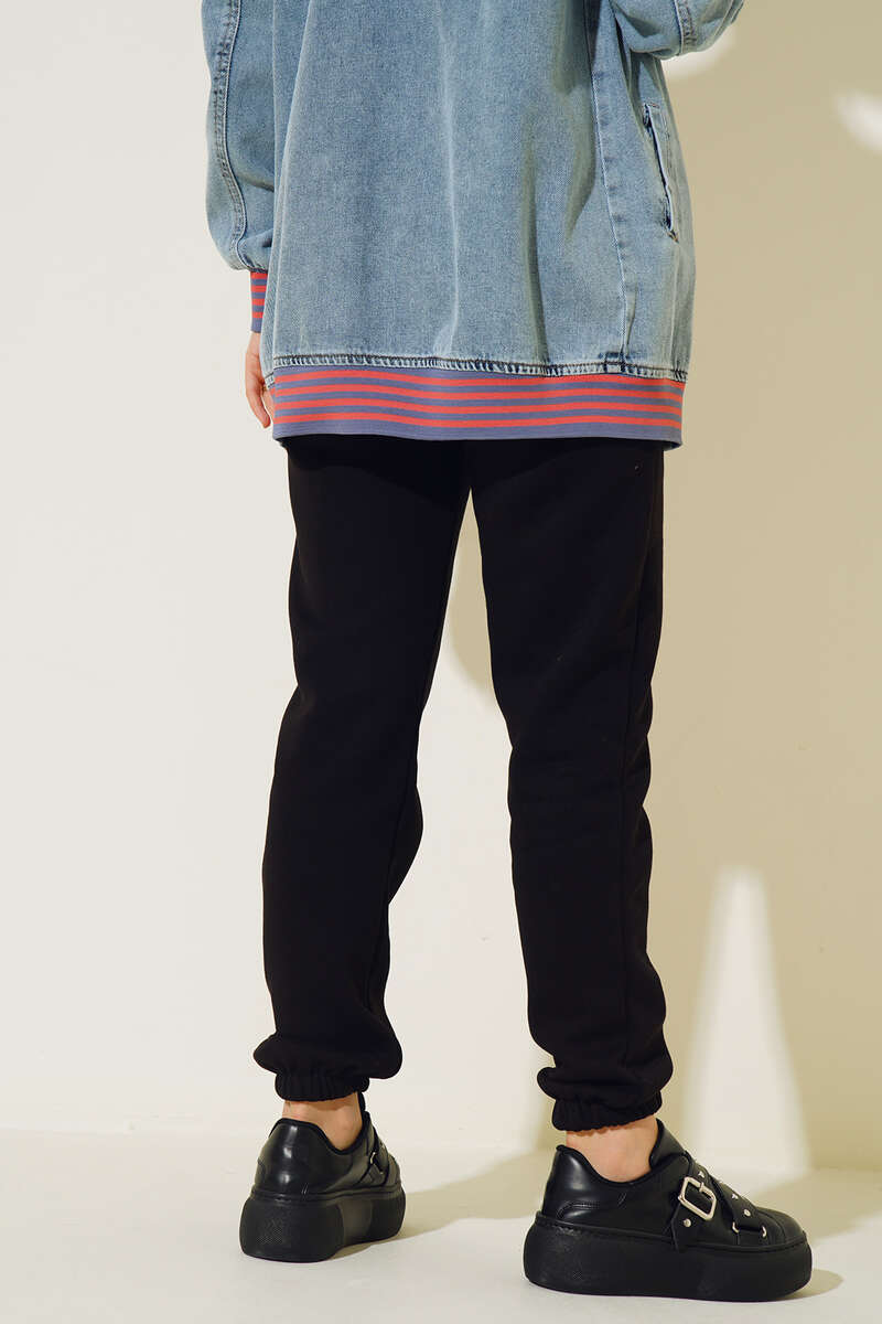 Üç İplik Jogger Pantolon Siyah AY3958