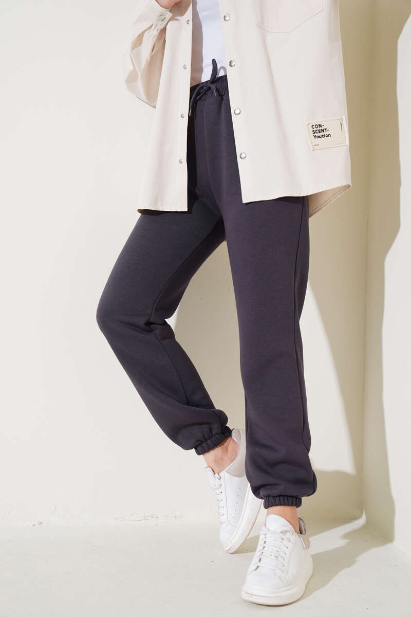 Üç İplik Jogger Pantolon Füme AY3958