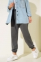Bel Ve Bilek Lastikli Jogger Pantolon Füme AY3966