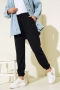 Bel Ve Bilek Lastikli Jogger Pantolon Siyah AY3966