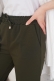 İp Detaylı Beli Lastikli Dar Paça Haki Pantolon AY4002