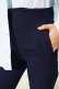 Bel Çımalı Dar Paça Pantolon Lacivert AY4346