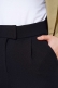 Cırtcırtlı Bol Paça Pantolon Siyah AY4536