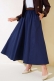 Kemerli Gabardin Etek İndigo AY4554