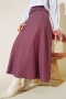 Kemerli Kabartma Desenli Etek Magenta AY4196