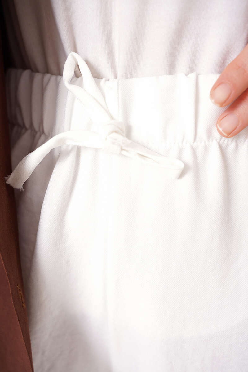 Bol Paça Keten Pantolon Ekru AY4814