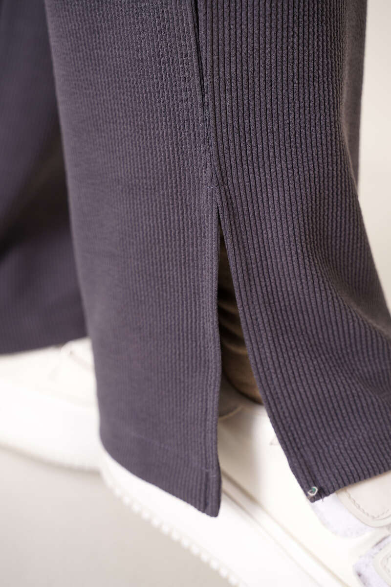 Bel Lastikli Fitilli Pantolon Füme AY4922