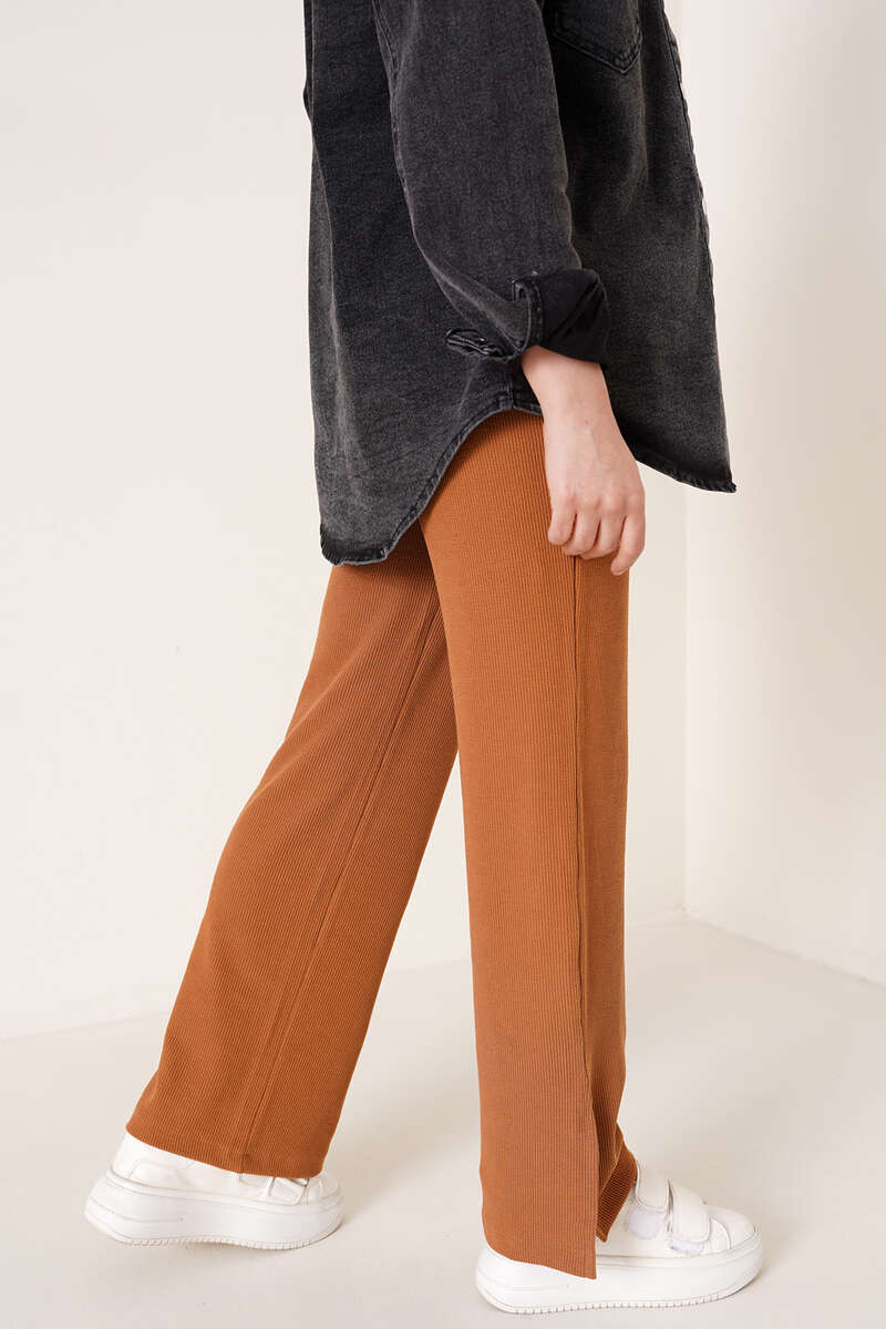 Bel Lastikli Fitilli Pantolon Latte AY4922