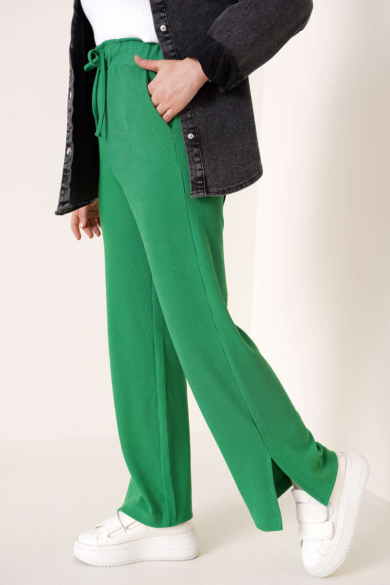 Bel Lastikli Fitilli Pantolon Yeşil AY4922