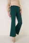 Beli Lastikli İspanyol Paça Zümrüt Yeşili Pantolon AY4924