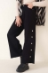 Yanları Çıtçıtlı Püsküllü Siyah Kot Pantolon AY4946