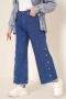 Yanları Çıtçıtlı Püsküllü Orta Kot Pantolon  AY4946