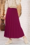 Pilise Detaylı Bordo Etek AY4938