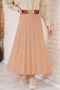Pilise Detaylı Latte Etek AY4938