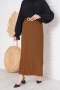 İnce Pliseli Taba Etek AY4960