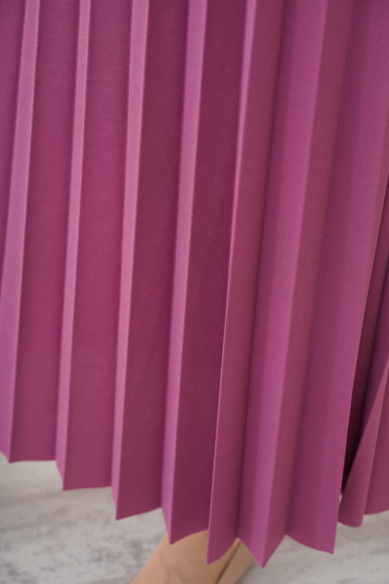 Pilise Detaylı Magenta Etek AY4938