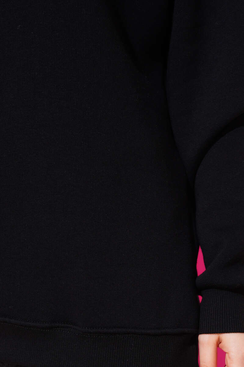 Üç İplik Basic Sweatshirt Siyah AY6368