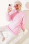 Üç İplik Basic Sweatshirt Pembe AY6368