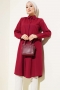 Uzun Model Klasik Yaka Tunik Bordo AY6976