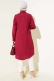Uzun Model Klasik Yaka Tunik Bordo AY6976
