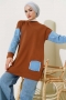 Kot Garnili İncili Tunik Taba AY7246