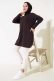 Uzun Kol Basic Tunik Acı Kahve AY7254