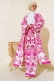 Etnik Desen Kimono İkili Takım Menekşe AY7454