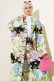 Etnik Desen Kimono İkili Takım Yeşil AY7454