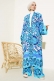 Etnik Desen Kimono İkili Takım Mavi AY7454