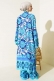 Etnik Desen Kimono İkili Takım Mavi AY7454