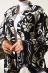 Etnik Desen Kimono İkili Takım Siyah Ekru AY7454