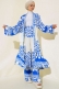Etnik Desen Kimono İkili Takım Saks AY7454