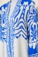 Etnik Desen Kimono İkili Takım Saks AY7454