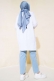Uzun Kol Basic Tunik Beyaz AY7254