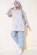Uzun Kol Basic Tunik Kayrak Grisi AY7254