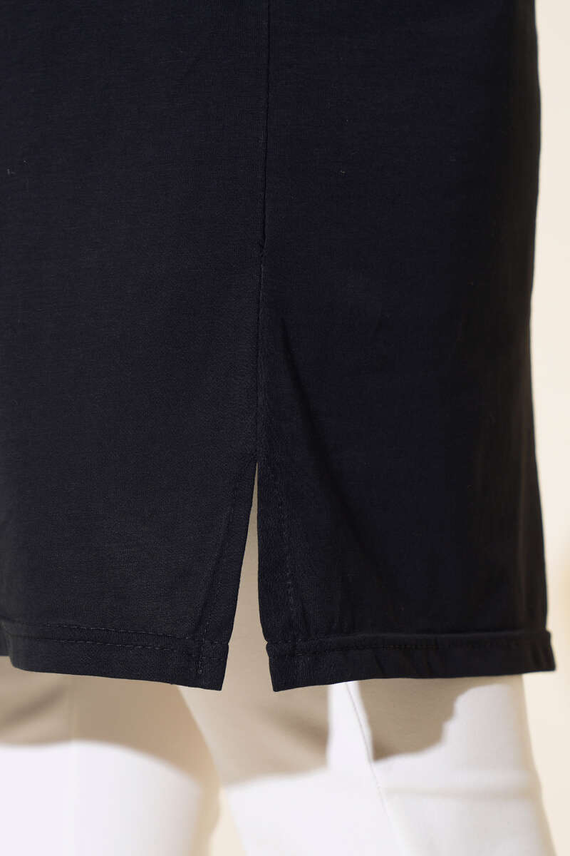 Uzun Kol Basic Tunik Siyah AY7254