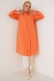 Uzun Model Klasik Yaka Oranj Tunik AY6976