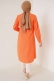 Uzun Model Klasik Yaka Oranj Tunik AY6976