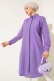 Uzun Model Klasik Yaka Tunik Mor AY6976